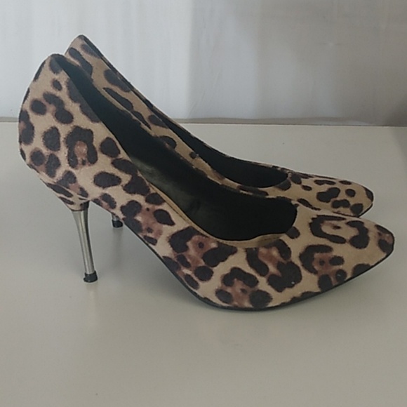 Suzyshier Leppard Women's 4" heels size 10 Brown and Black - Picture 6 of 10